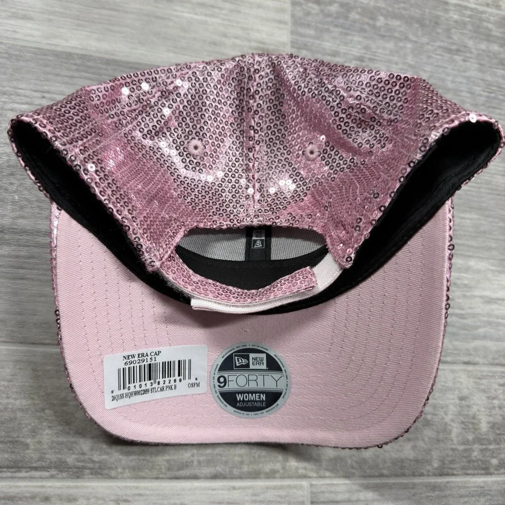 New Era St‎ Louis Cardinals MLB Pink 9Forty Sequin Adjustable Cap Hat OSFM New